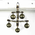 Witch's Bell: "Anchor" of Twigs with 5 Large Sleigh Bells  - Handcrafted