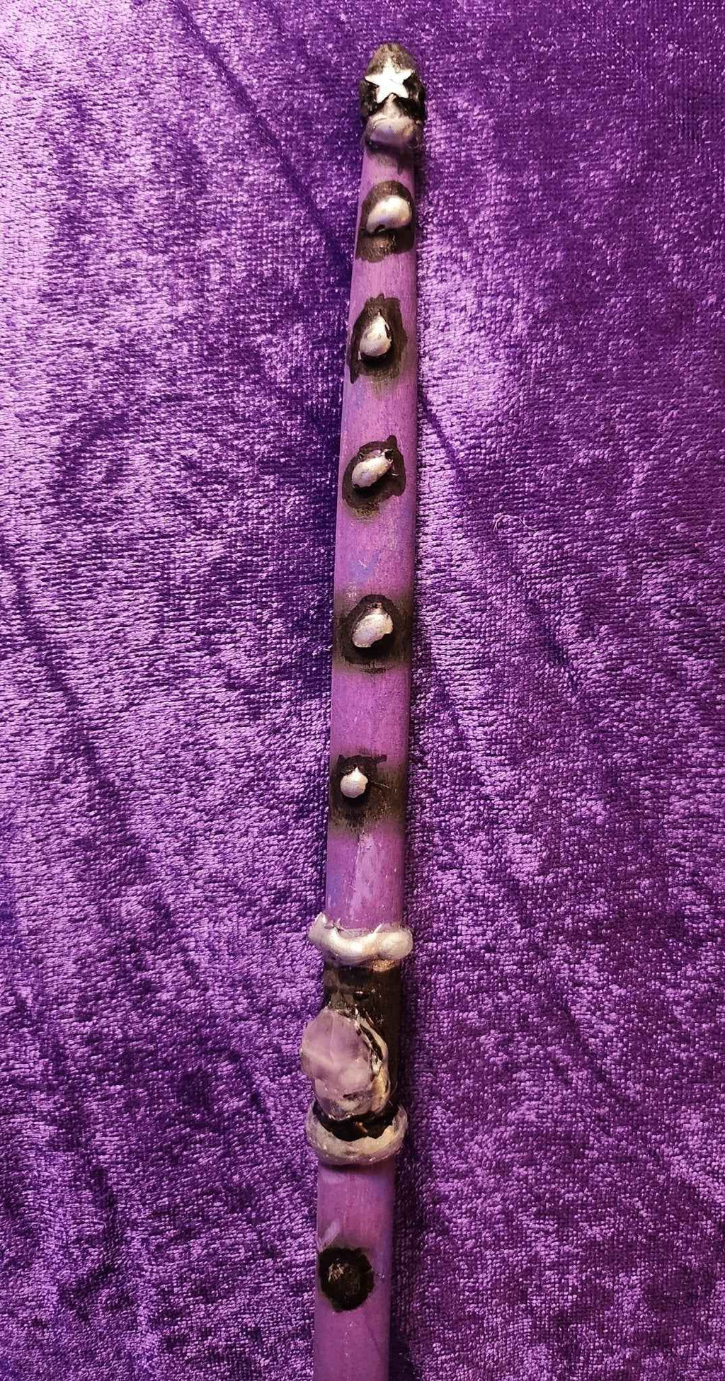 Mystic Handcrafted Intention Wand - Purple Moon Wand
