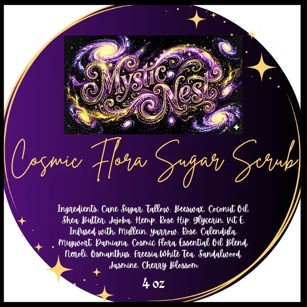 Cosmic Flora Sugar Scrub (4 oz) - Mystic Nest Apothecary
