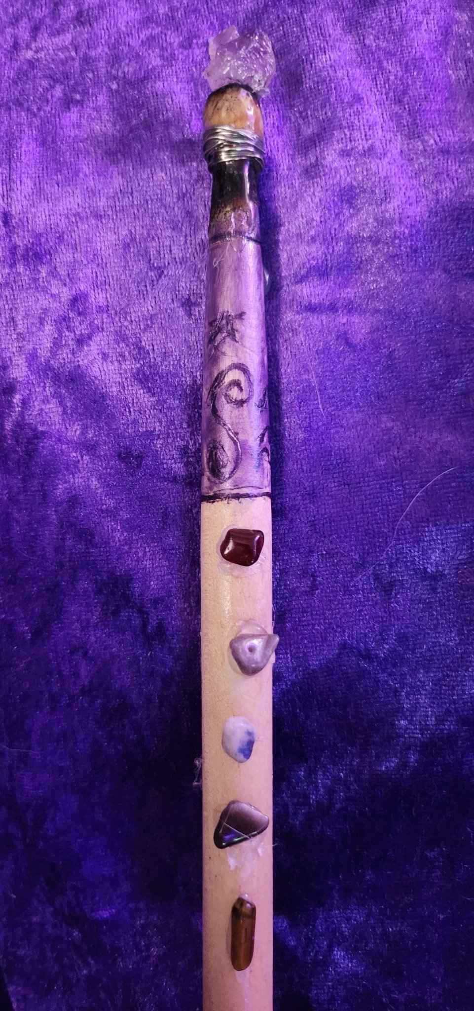 Mystic Handcrafted Intention Wand - Amethyst Drummer Wand