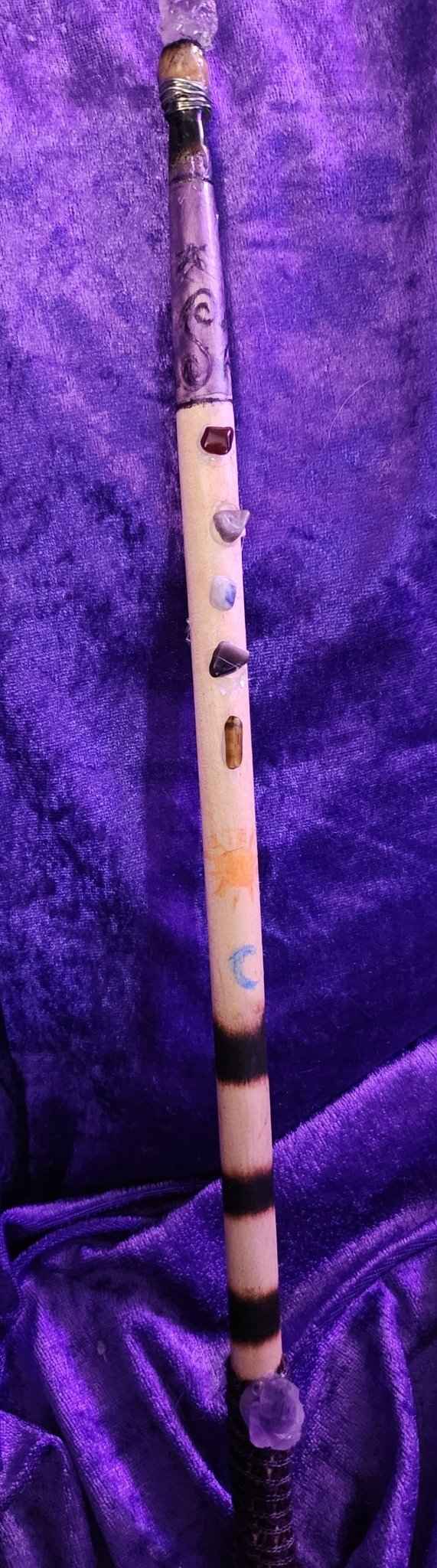 Mystic Handcrafted Intention Wand - Amethyst Drummer Wand