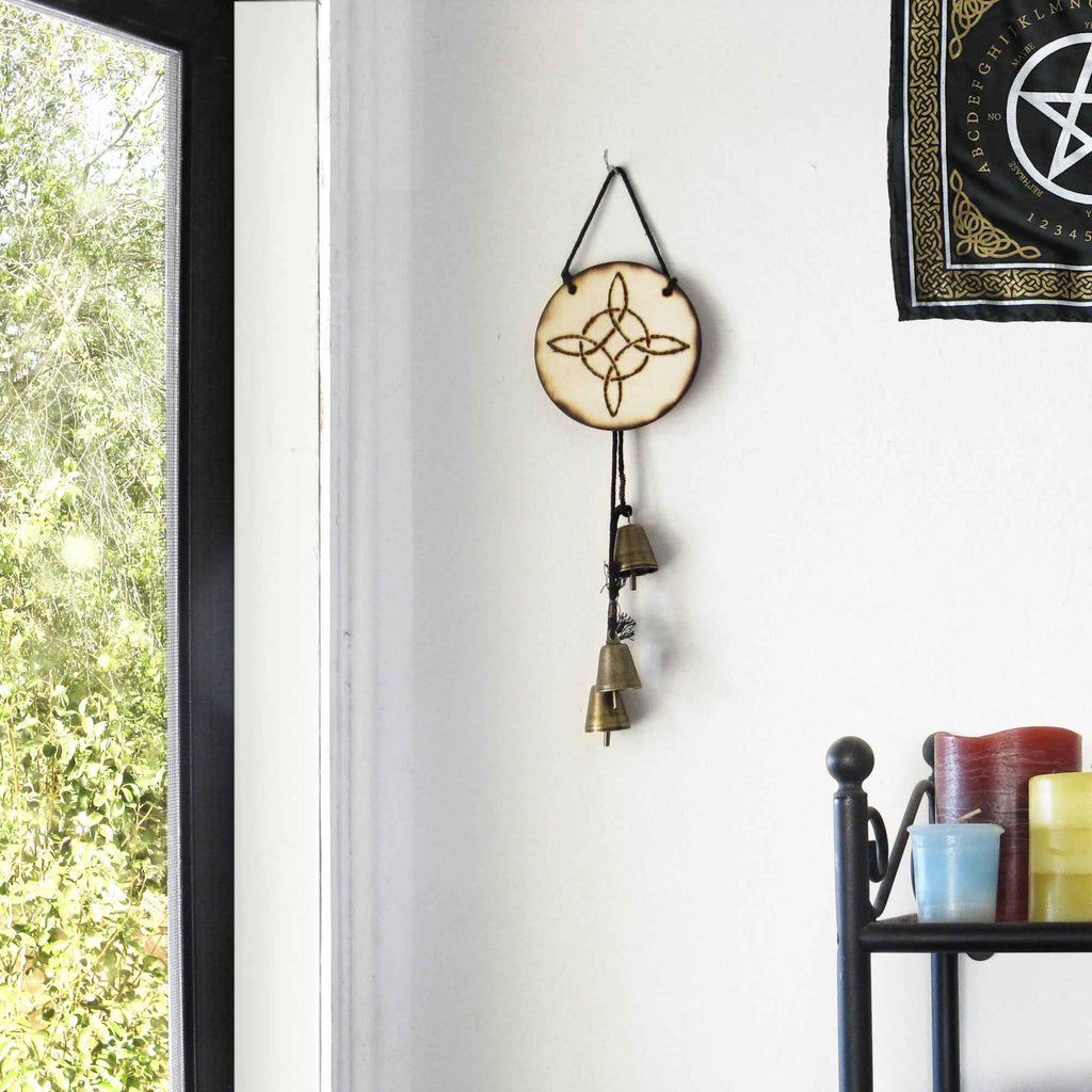 Witch's Bell: Witch's Knot and 3 Bells - Handcrafted