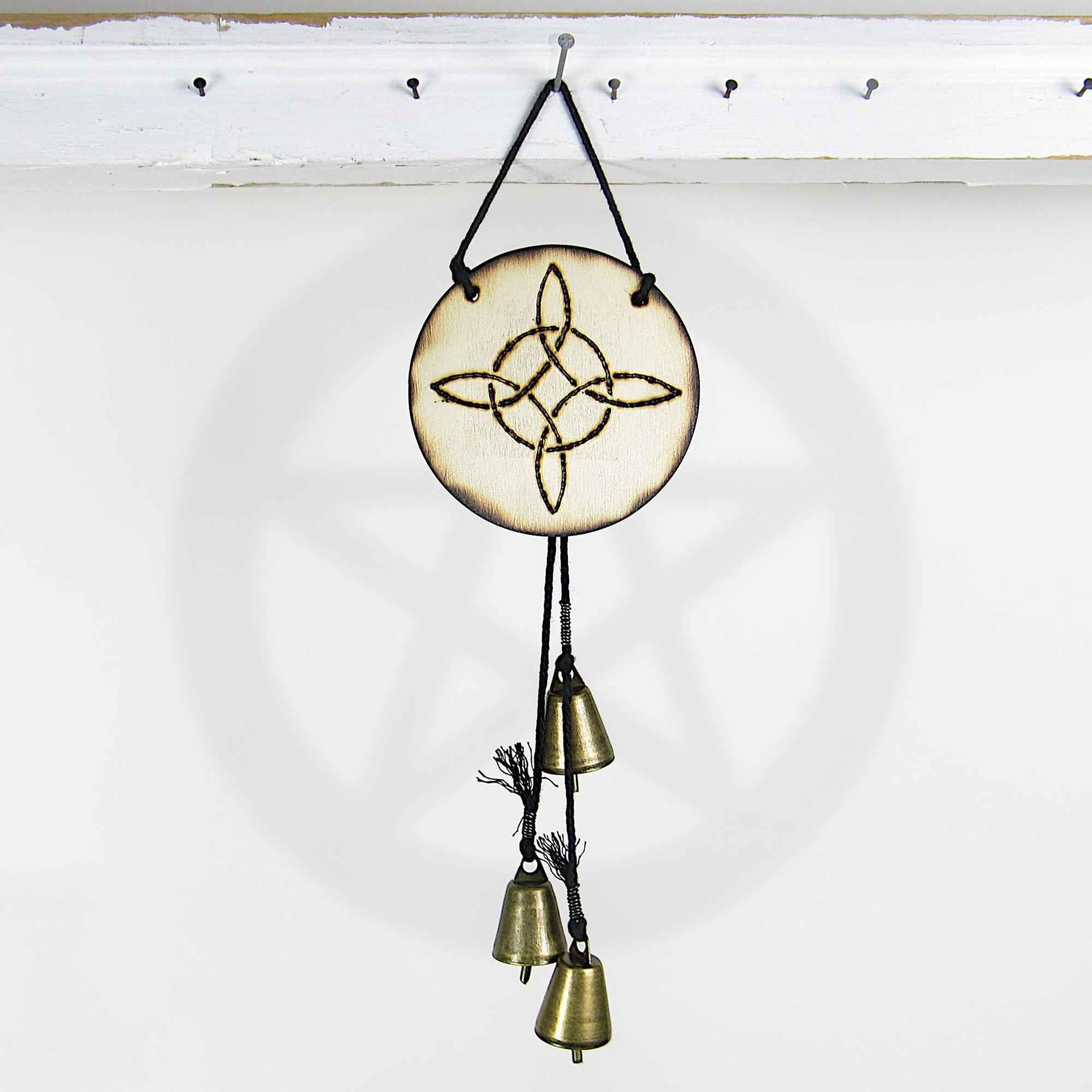 Witch's Bell: Witch's Knot and 3 Bells - Handcrafted