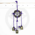 Witch's Bell: Wreath, Black Pentacle, Purple Twine - Handcrafted