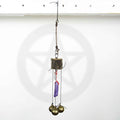 3 Sleigh Bells with Polished Amethyst and Branch Twigs - Handcrafted